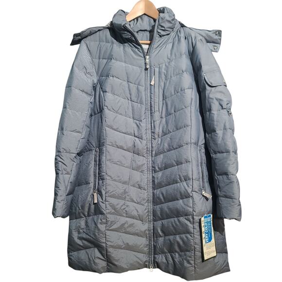 Eddie Bauer Women's Blue Sun Valley Down Parka Size 1X NWT - Picture 1 of 6